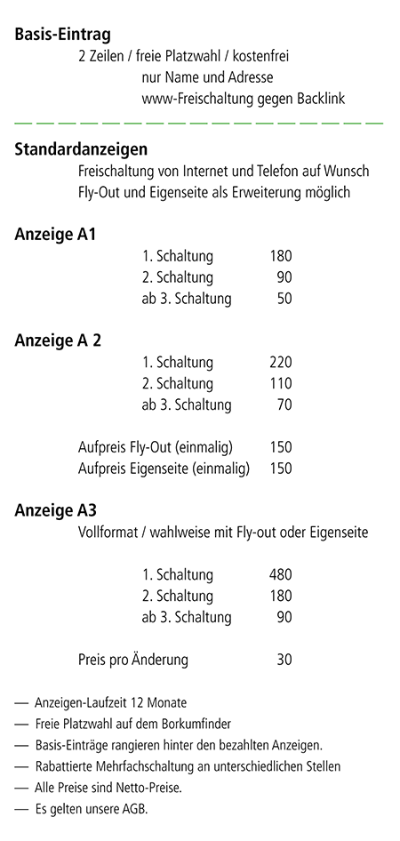 Informationen Insel Borkum 1 – 6